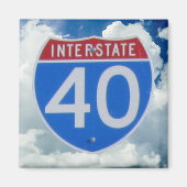 Interstate 40 Shield Magneet (Voorkant)