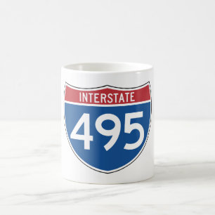 Interstate 495 Sign Koffiemok