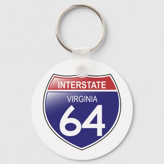 Interstate 64 in Virginia Sleutelhanger (Voorkant)