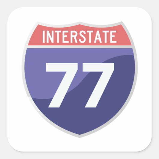 Interstate 77 (I-77) Road Trip Sticker (Voorkant)