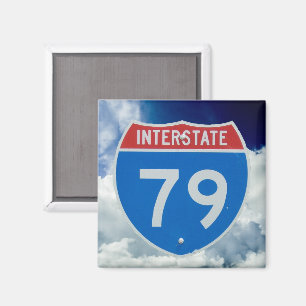 Interstate 79 Schild, Verkeersbord Magneet