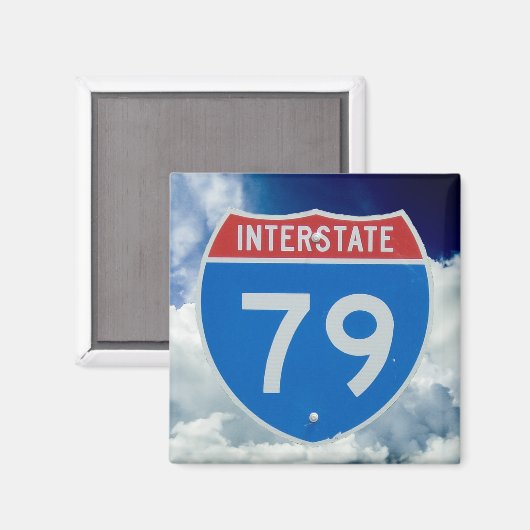 Interstate 79 Schild, Verkeersbord Magneet (Voorkant / Achterkant)