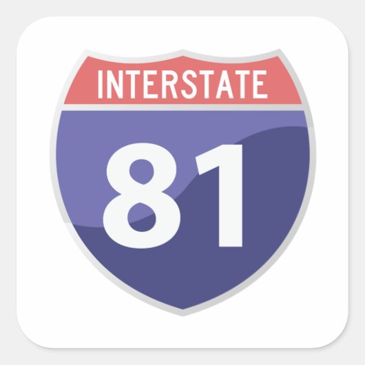 Interstate 81 (I-81) Road Trip Sticker (Voorkant)