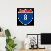 Interstate 8 poster (Thuiskantoor)