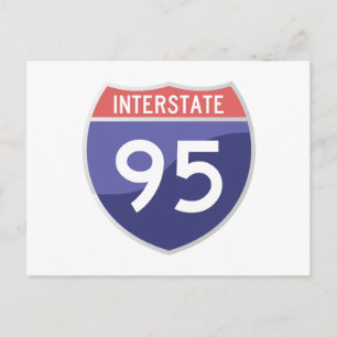 Interstate 95 (I-95) Road Trip Travel Briefkaart