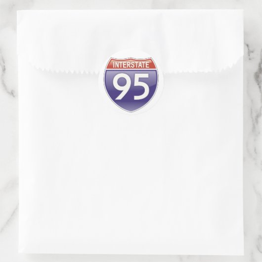 Interstate 95 ronde sticker (Tas)