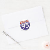 Interstate 95 ronde sticker (Envelop)