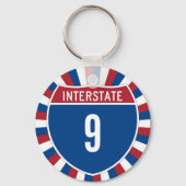 Interstate 9 sleutelhanger (Voorkant)