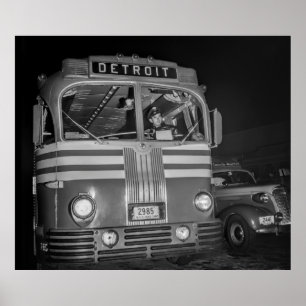 Interstate busreizen in Amerika 1943 Poster