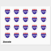 "Interstate" Hemel 777 Ronde Sticker (Vel)