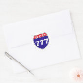 "Interstate" Hemel 777 Ronde Sticker (Envelop)