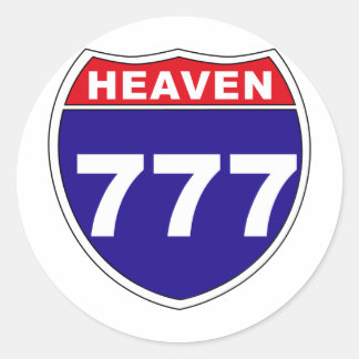 "Interstate" Hemel 777 Ronde Sticker