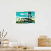 Interstate Highway Bridge over Columbia Poster (Keuken)