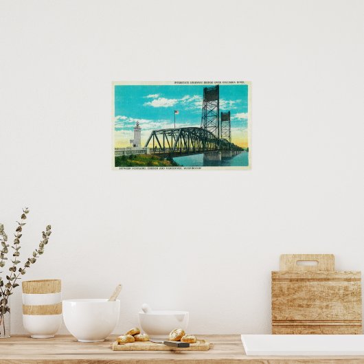 Interstate Highway Bridge over Columbia Poster (Keuken)