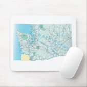 Interstate kaart van Washington Mousepad Muismat (Met muis)