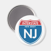 Interstate New Jersey NJ Magneet (Voorkant / Achterkant)