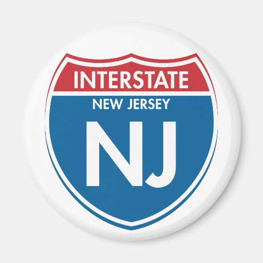 Interstate New Jersey NJ Magneet (Voorkant)