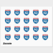 Interstate New Jersey NJ Ronde Sticker (Vel)