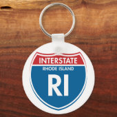 Interstate Rhode Island RI Sleutelhanger (Voorkant)