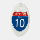 Interstate Sign 10 - Texas Keramisch Ornament (Rechts)