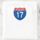 Interstate Sign 17 - Arizona Rechthoekige Sticker (Tas)