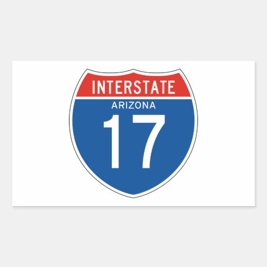 Interstate Sign 17 - Arizona Rechthoekige Sticker (Voorkant)