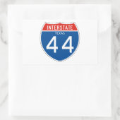 Interstate Sign 44 - Texas Rechthoekige Sticker (Tas)