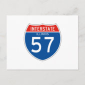 Interstate Sign 57 - Illinois Briefkaart (Voorkant)