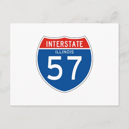 Interstate Sign 57 - Illinois Briefkaart (Voorkant)