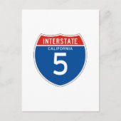 Interstate Sign 5 - Californië Briefkaart (Voorkant)