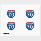 Interstate Sign 70 - Colorado Rechthoekige Sticker (Vel)