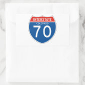 Interstate Sign 70 - Colorado Rechthoekige Sticker (Tas)