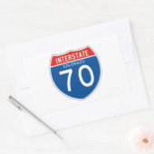 Interstate Sign 70 - Colorado Rechthoekige Sticker (Envelop)