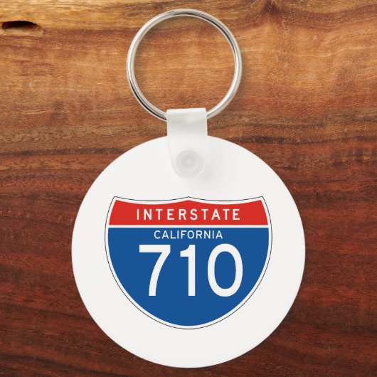 Interstate Sign 710 - Californië Sleutelhanger (Voorkant)