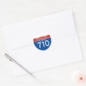 Interstate Sign 710 - Californië Vierkante Sticker (Envelop)