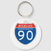 Interstate Sign 90 - Massachusetts Sleutelhanger (Voorkant)
