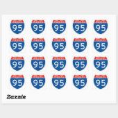 Interstate Sign 95 - District of Columbia Vierkante Sticker (Vel)