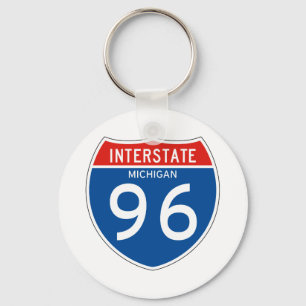 Interstate Sign 96 - Michigan Sleutelhanger