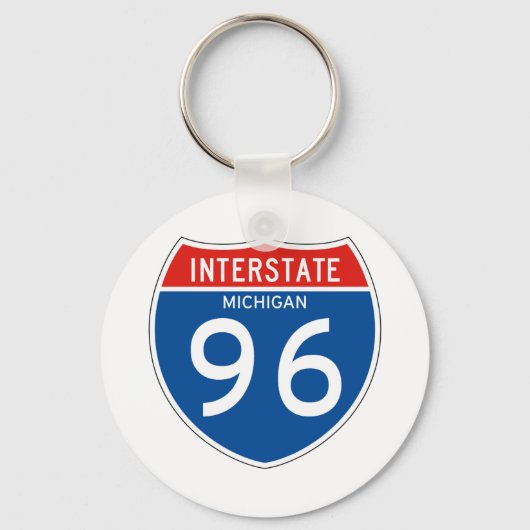 Interstate Sign 96 - Michigan Sleutelhanger (Voorkant)