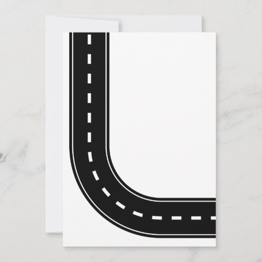 Interstate Sign Birthday Invitation Kaart (Achterkant)