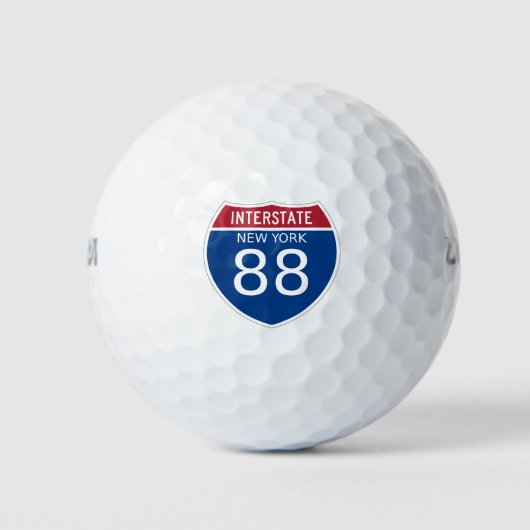 Interstate Sign van New York Golfballen (Voorkant)