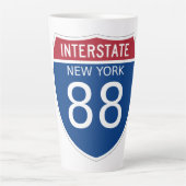 Interstate Sign van New York Latte Mok (Voorkant)