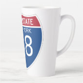Interstate Sign van New York Latte Mok (Rechts)