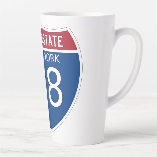 Interstate Sign van New York Latte Mok (Rechts)