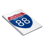 Interstate Sign van New York Notitieboek (Rechterzijde)
