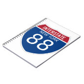 Interstate Sign van New York Notitieboek (Linkerzijde)