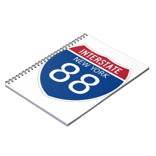 Interstate Sign van New York Notitieboek (Linkerzijde)