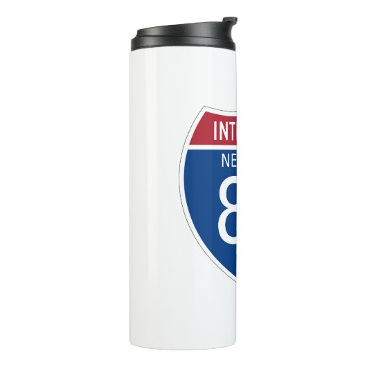 Interstate Sign van New York Thermosbeker (Gedraaid links)