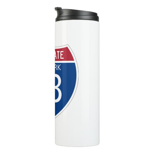 Interstate Sign van New York Thermosbeker (Geroteerd rechts)
