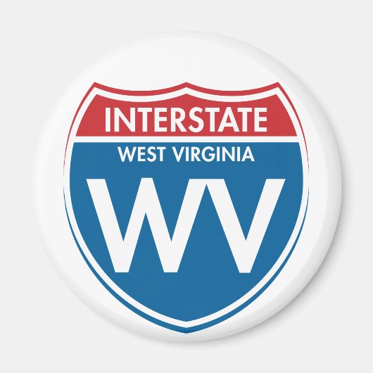 Interstate West Virginia WV Magneet (Voorkant)